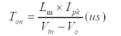 LED驅動電源導通時間公式